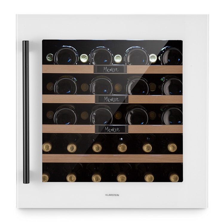 Vinsider 36 Built-In Uno, vstavaná vinotéka,92 l, 36 fliaš, nehrdzavejúca oceľ 36_bottles | 1 chladiaca zóna | Biela