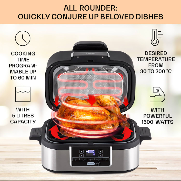 Combo Air Hot Air Fryer Air Fryer Deep Fryer with Grill 1500 W 4.5