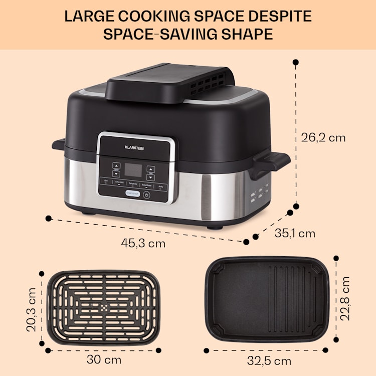 Combo Air Hot Air Fryer Air Fryer Deep Fryer with Grill 1500 W 4.5