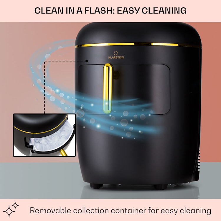 Passau ice cube machine 2 sizes 15 kg/24 h Auto-Clean 2,3 ltr | Black