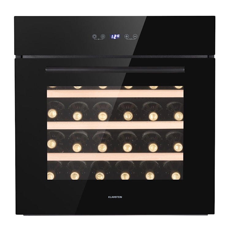 Vinsider 30 Built-In Uno Einbau-Weinkühlschrank 30 Flaschen 77 Ltr Edelstahl 30 Flaschen | 1 Kühlzone | Schwarz