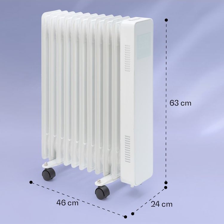 Sanford Smart Oil Radiator 2500 W Power Weekly Timer LED Display Touch Panel Klarstein App White