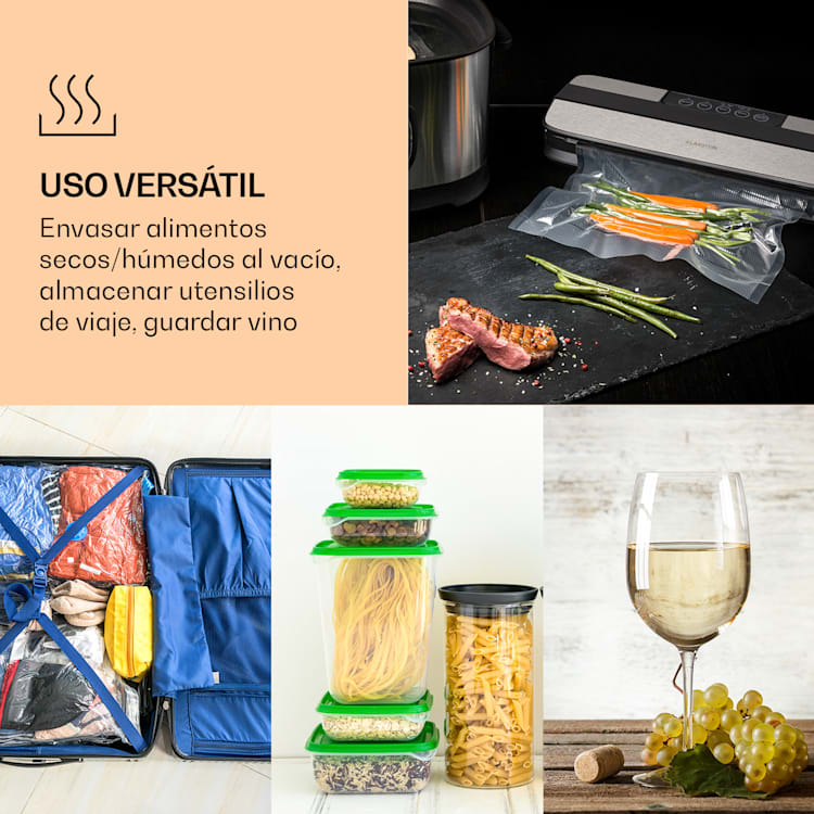 Selladora de vacío Forli 75 kPa incl. manguera de vacío de la bolsa del contenedor