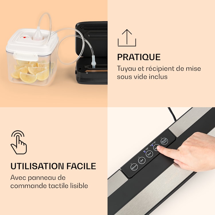 Forli machine sous vide 75 kPa incl. récipient sachets tuyau de mise sous vide
