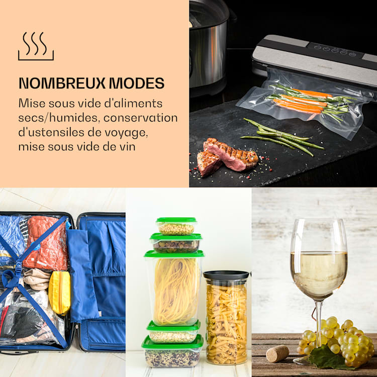 Forli machine sous vide 75 kPa incl. récipient sachets tuyau de mise sous vide
