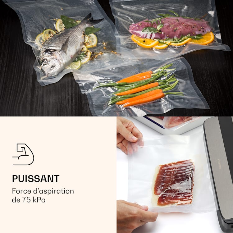 Forli machine sous vide 75 kPa incl. récipient sachets tuyau de mise sous vide