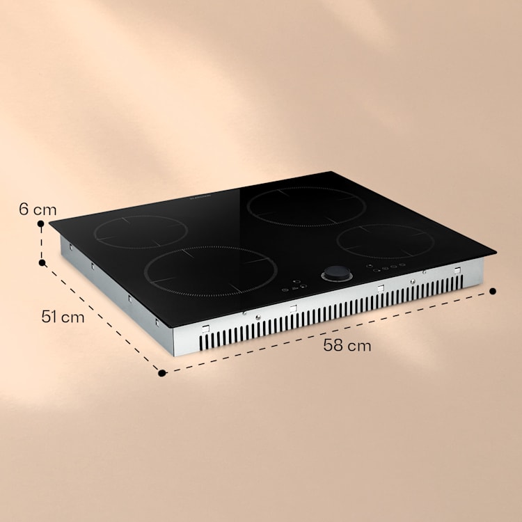 Magnichef 4, vstavaná indukčná varná doska, 7000 W, 4 zóny, sklokeramika