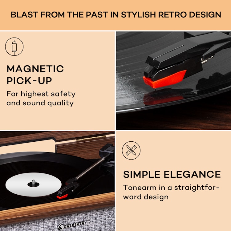 Bella Ann, sistem stereo, gramofon, radio DAB+/UKW, USB, bluetooth Maro