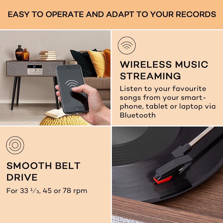Julie Ann Stereo CD BT USB DAB+/FM AUX-In Dark Wood