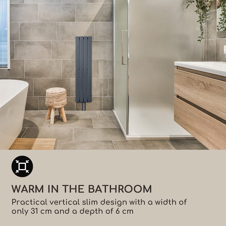 Ontario 120 x 30 radiator 1/2" side connection wall installation 380 watts 