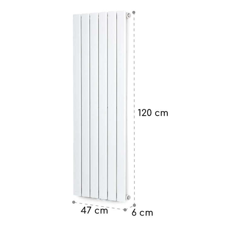 Ontario, radiator, 120 x 45, stenska montaža, 485 W 45 x 120 cm | ena vrstica | Bela