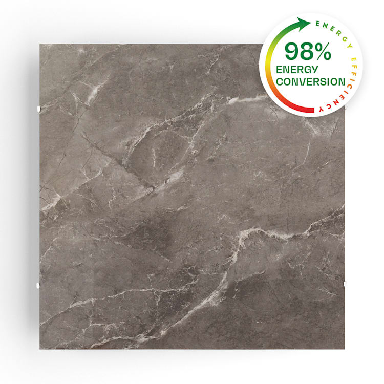 Santorini Smart Infrarot-Heizung 60x60cm 500W Timer IP24 60 x 60 cm | Schwarzer Marmor