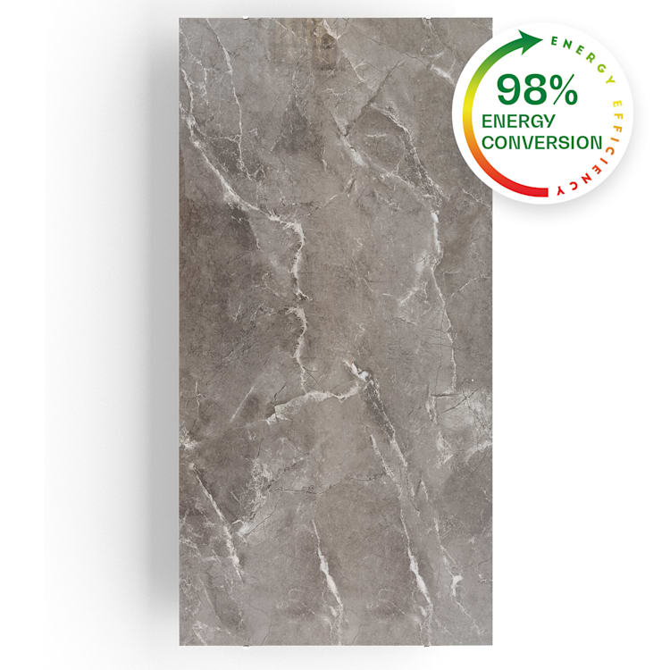 Santorini Smart radiateur infrarouge 120 x 60 cm 1000 W Minuteur hebdomadaire IP24 120 x 60 cm vertical | Marbre Breccia Gris