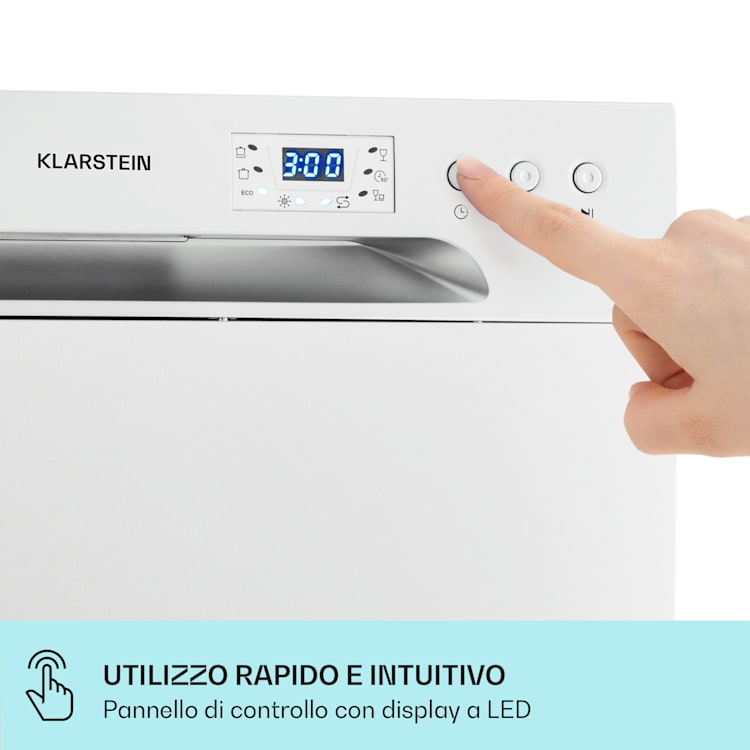 Havasia UV 6 - Lavastoviglie, luce UV, posizionamento libero, 1380 W Argento