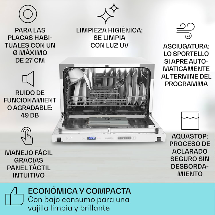 Havasia UV 6 Secret Lavavajillas empotrable Luz UV 6 programas