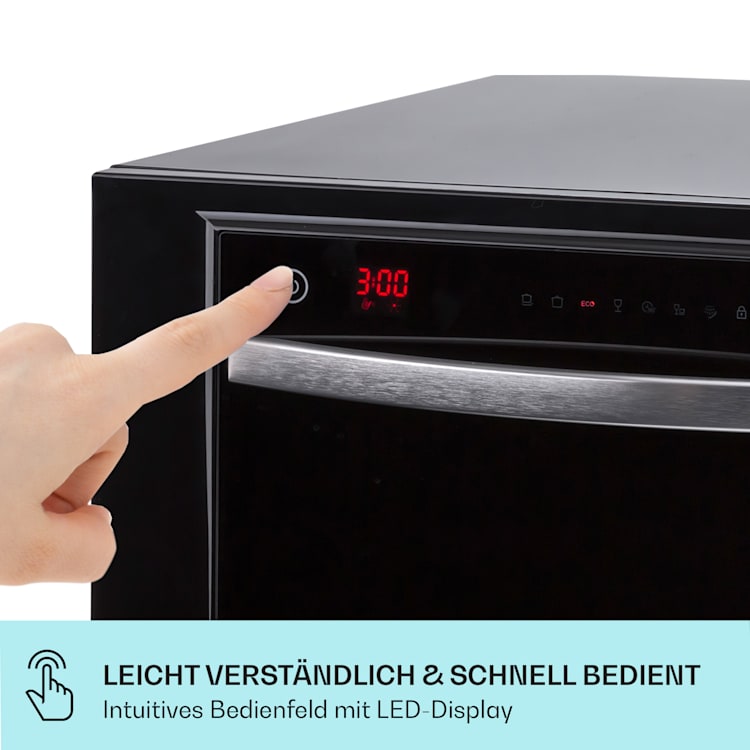 Havasia UV 6 Luminance Geschirrspüler UV Glasfront freistehend 1380W Schwarz