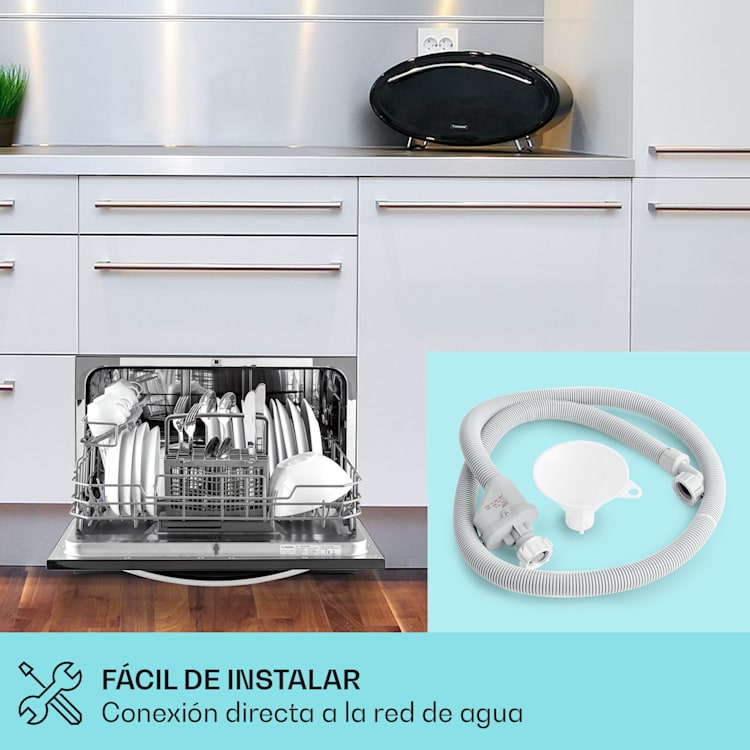 Havasia UV 6 Luminance Lavavajillas Luz UV Frontal de cristal Independiente 1380W Negro