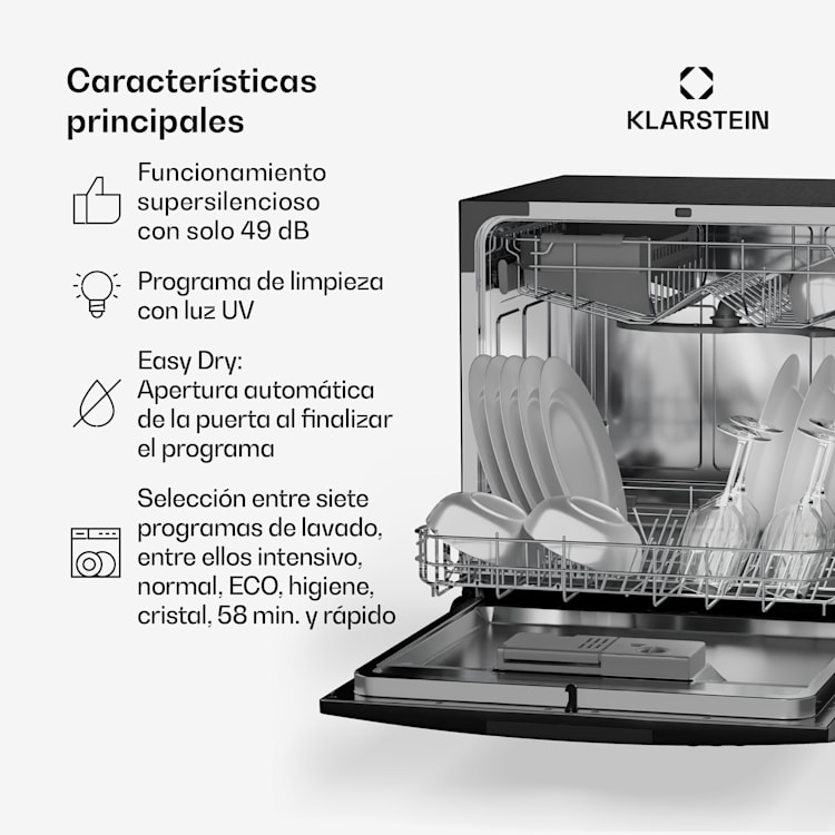 Havasia UV 8 Lavavajillas de mesa Luz UV Independiente / panelable 1380 W