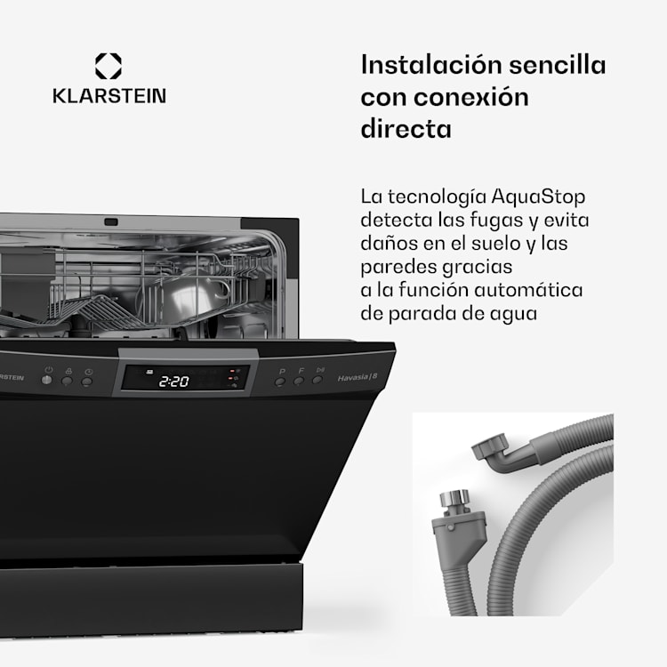 Havasia UV 8 Lavavajillas de mesa Luz UV Independiente / panelable 1380 W