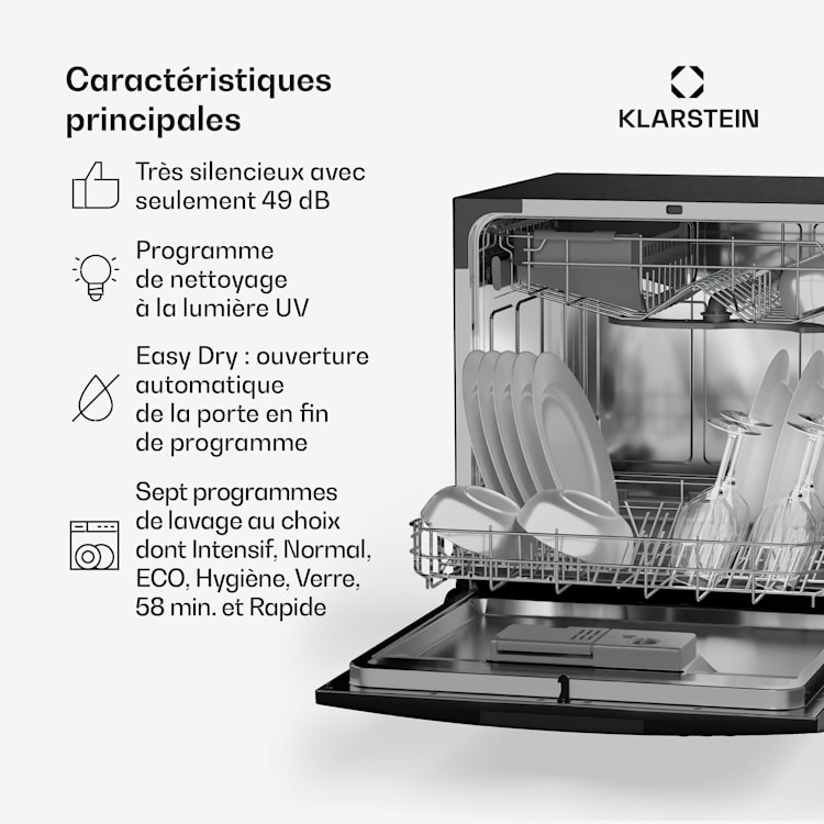 Havasia UV 8 Neo Lave-vaisselle de table lumière UV en pose libre / à encastrer 1380 W