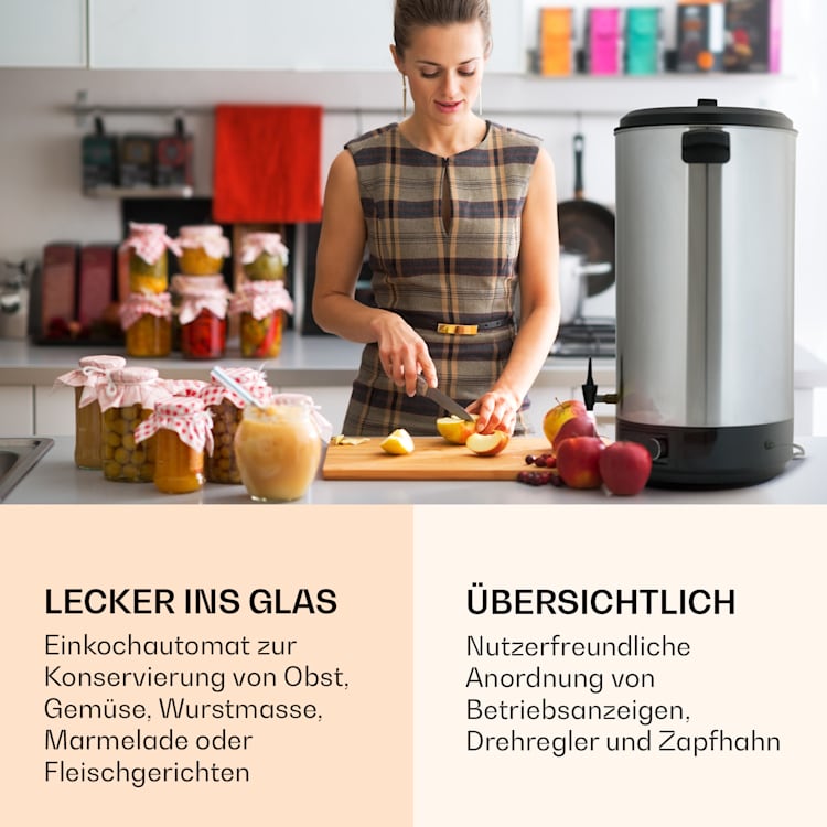 Abbey 60 Einkochautomat Getränkespender 60L 100°C 180min Edelstahl 60 Ltr | Edelstahl