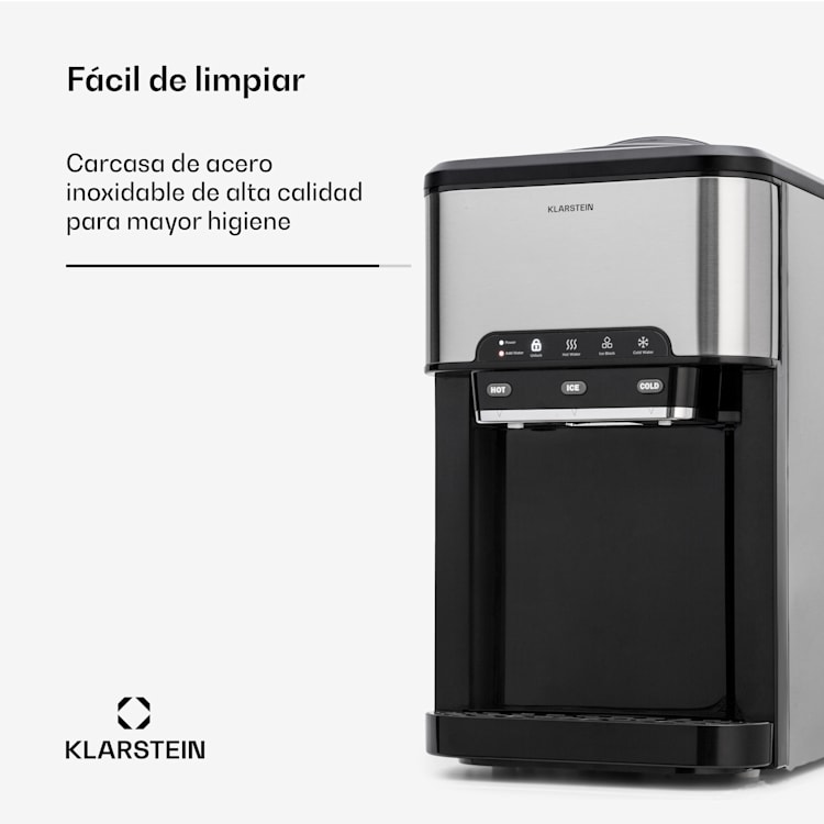 Máquina de cubitos de hielo Aqueous 3 en 1: cubitos de hielo, dispensador de agua: caliente y fría 20 kg/24h 