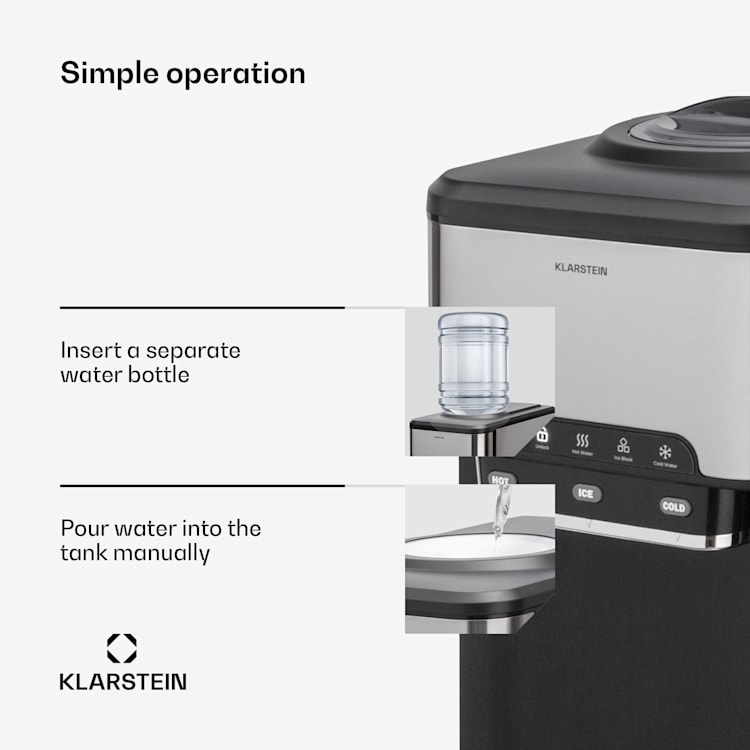 Vodeni ledomat 3 u 1: kockice leda, dispenzer vode: topla i hladna 20 kg/24h