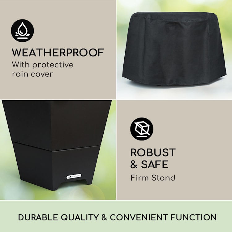 Hekla 2 v 1, ohniště, Ø 60 cm, odolné vůči vodě a mrazu, grilovací deska, grilovací rošt 