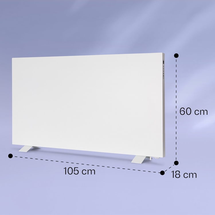 Taal Smart Calefactor híbrido por infrarrojos 105x56cm 750W Temporizador semanal IP24 105 x 56 cm | Blanco