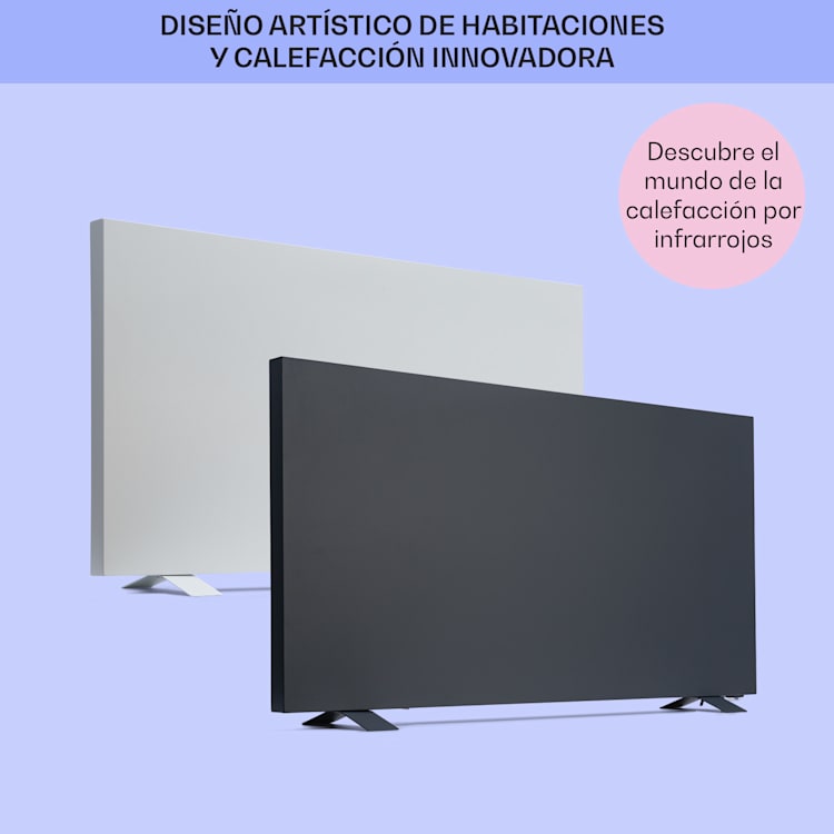 Taal Smart Calefactor híbrido por infrarrojos 105x56cm 750W Temporizador semanal IP24 105 x 56 cm | Antracita