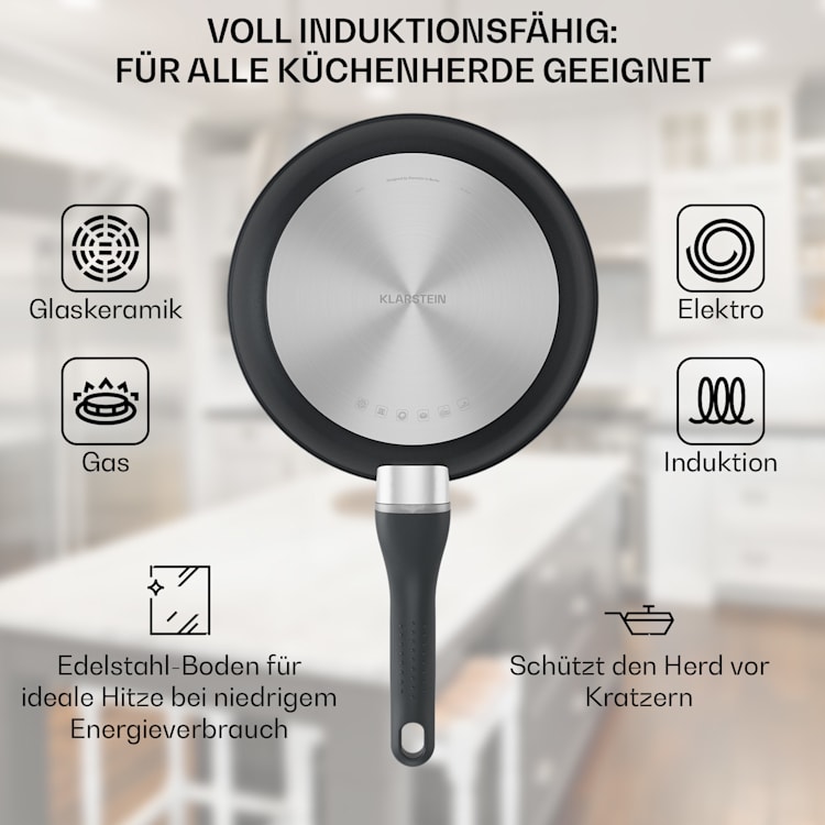 Noto Endurance Bratpfanne Ø24 cm geschmiedetes Aluminium abnehmbarer Griff 24 cm | Anthrazit