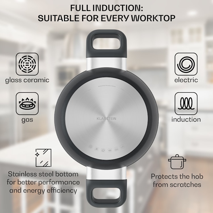 Noto Endurance, hrniec, Ø20cm, kovaný hliník, pokrievka, Induction PTFE s nepriľnavým povrchom 20 cm | Antracit