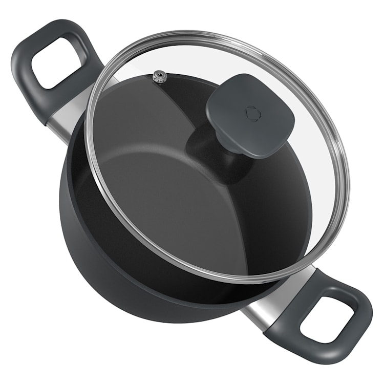 Noto Endurance, hrniec, Ø20cm, kovaný hliník, pokrievka, Induction PTFE s nepriľnavým povrchom 20 cm | Antracit