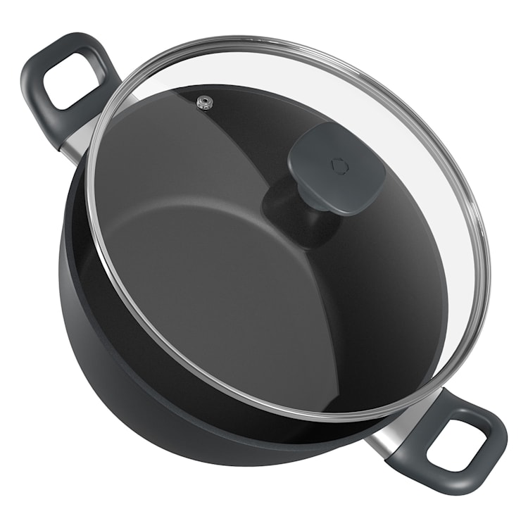 Noto Endurance, hrnec, Ø28 cm, kovaný hliník, poklice, Induction PTFE s nepřilnavým povrchem 28 cm | Antracit
