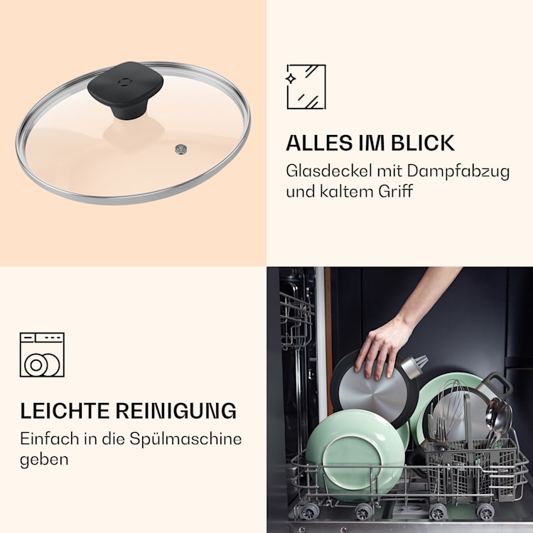 Noto Endurance Kochtopf-Set 4 Töpfe geschmiedetes Aluminium Induktion PTFE-Antihaftbeschichtung Set | Anthrazit