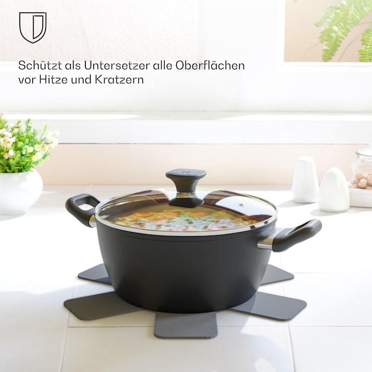 Noto Endurance Filz-Set 5 Stck. sternförmig sehr weich für Töpfe & Pfannen Ø38 cm