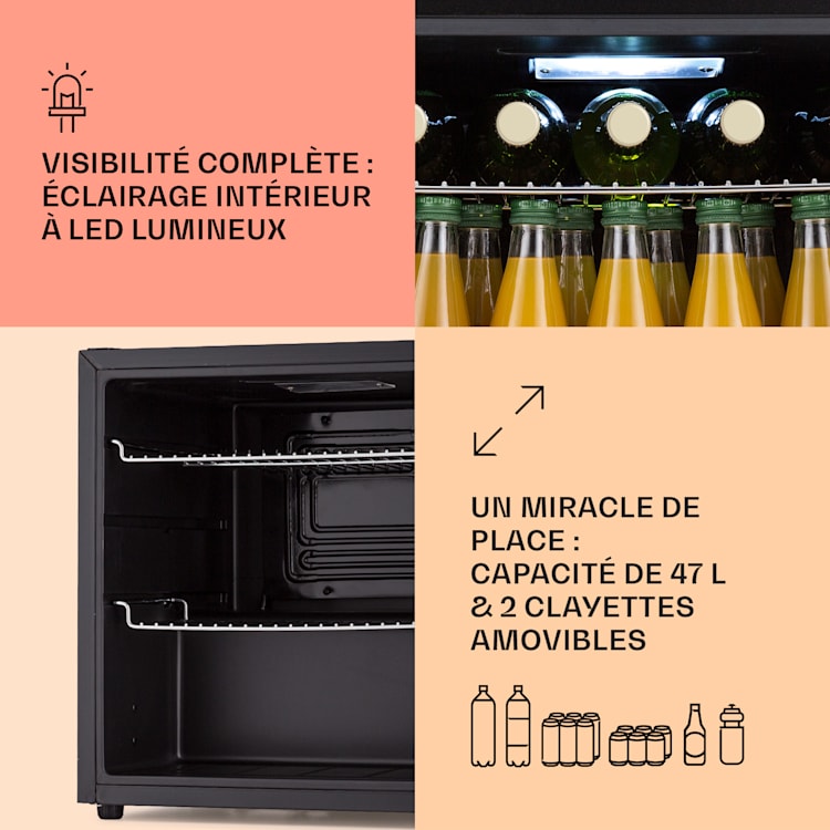 Coachella 50 Cave à vin 47 litres Fonction WiFi Rétroéclairage Acier inoxydable 50 L | Blanc