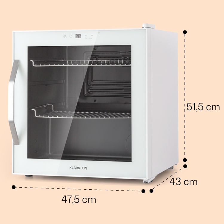 Coachella 50 wine fridge 47 litres WiFi function backlight stainless steel 50 Ltr | White