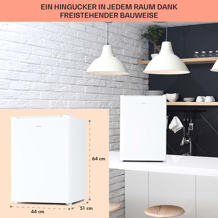 Fargo 67 Kühlschrank Minibar 67 Liter / 4 Liter Gefrierfach kompakt Weiß