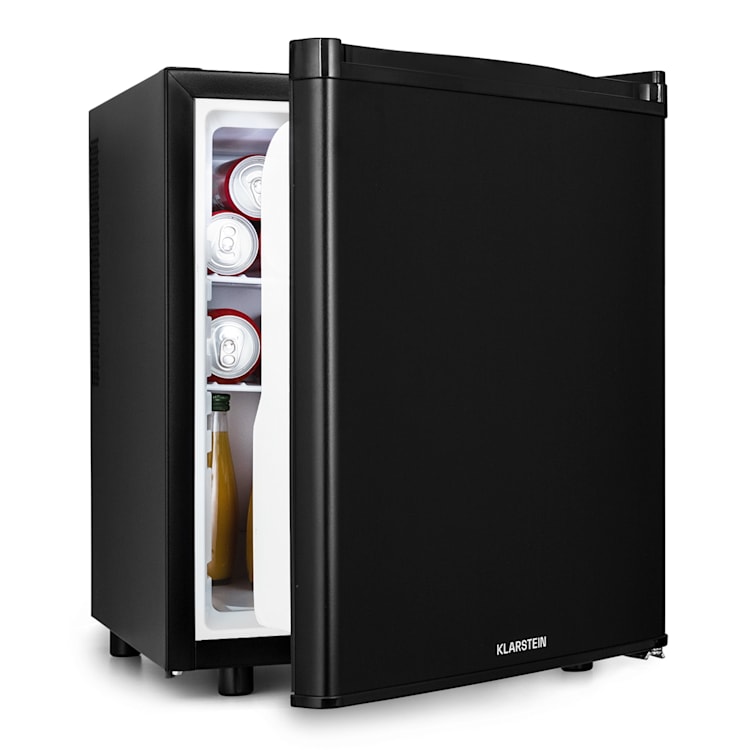 Happy Hour 45 - Mini frigo, minibar, frigorifero per bevande, 45 litri, 26 dB 45 Ltr | Nero