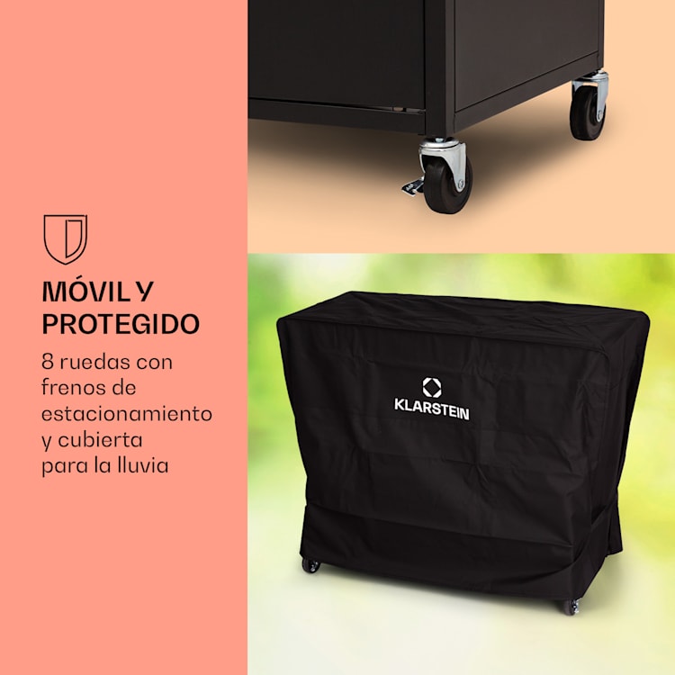 Cocina exterior Jersey con barbacoa de gas y fregadero 20,7 kW 5+1 quemadores móvil