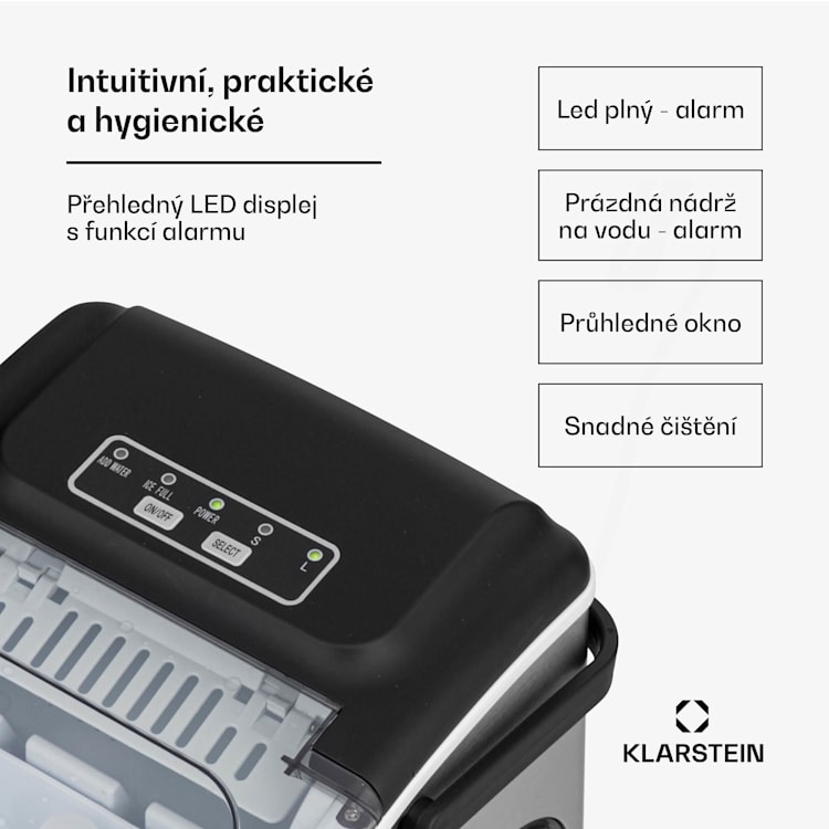 Caldwell, výrobník ledu, 12 kg/24 h, 1,3 l 1,3 Ltr | Nerezová ocel