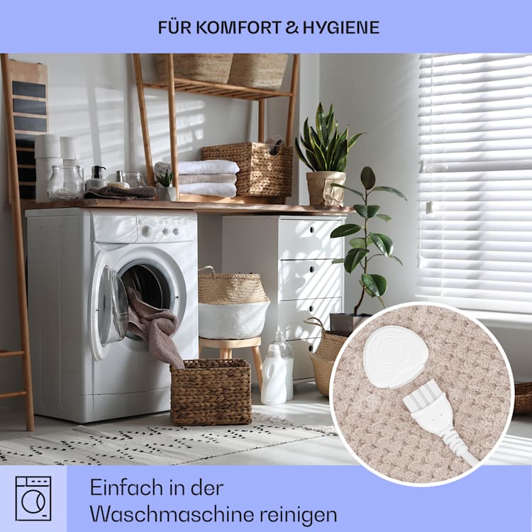 Dr. Watson Deluxe XL Heizdecke 160 W 9 Temperaturstufen 180 x 130 cm XL | Sand
