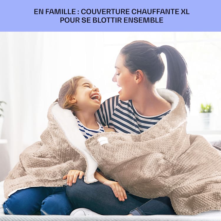 Dr. Watson Deluxe XL Couverture chauffante 160 W 9 niveaux de température 180 x 130 cm XL | Sable