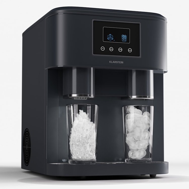 Eiszeit Crush Eiswürfelmaschine 2 Größen Crushed Ice Schwarz