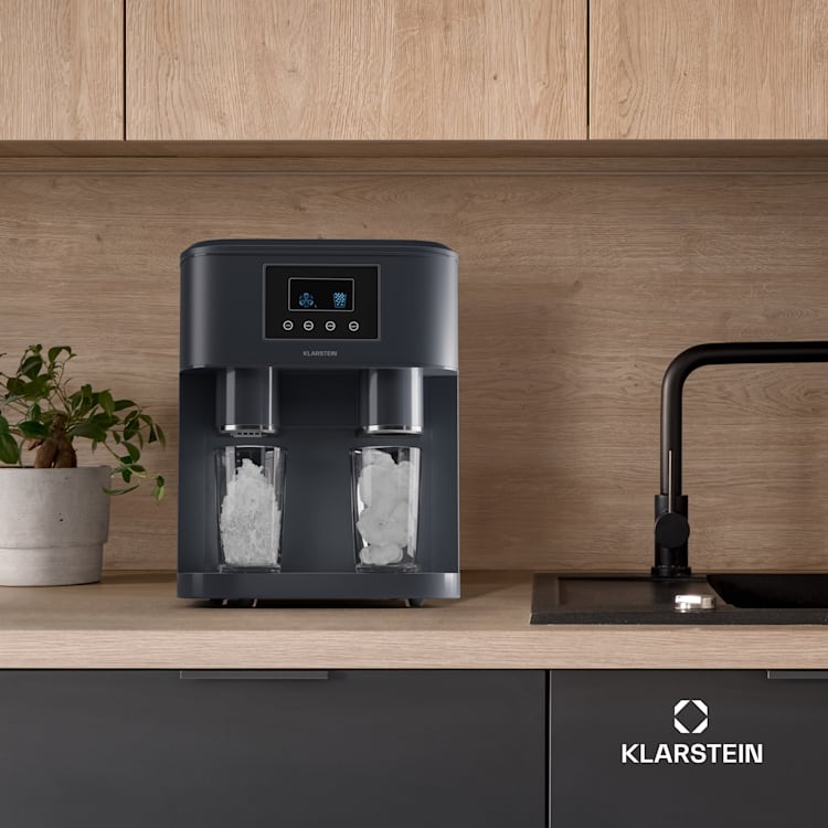 Eiszeit Crush Eiswürfelmaschine 2 Größen Crushed Ice Schwarz