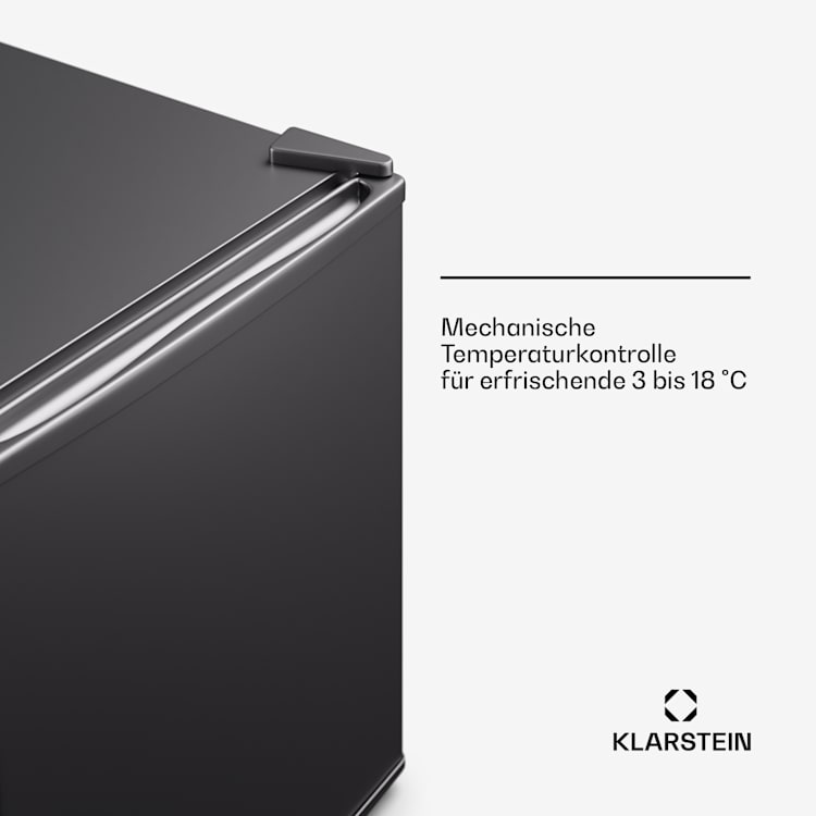 Matterhorn 44 Minikühlschrank 44 Liter 35 dB kompakt abschließbar 44 Ltr | Edelstahl