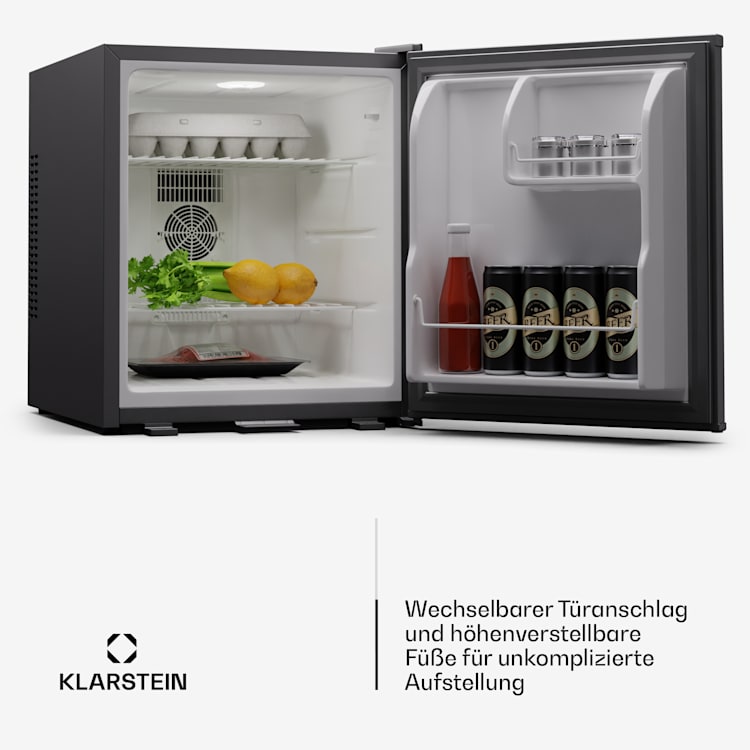 Matterhorn 44 Minikühlschrank 44 Liter 35 dB kompakt abschließbar 44 Ltr | Edelstahl
