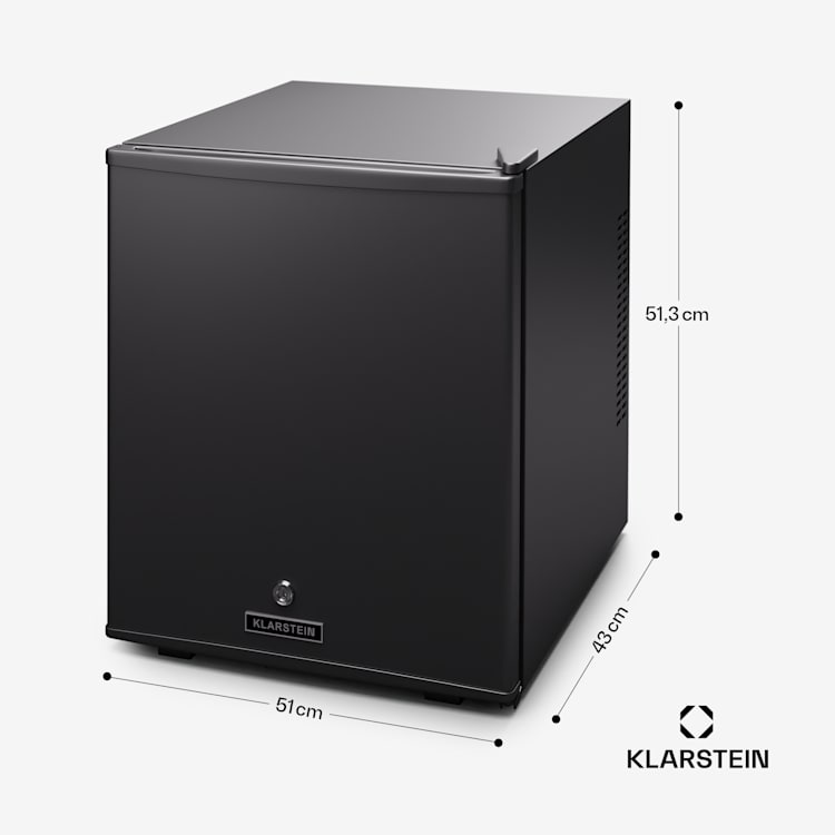 Matterhorn 44 Minikühlschrank 44 Liter 35 dB kompakt abschließbar 44 Ltr | Edelstahl