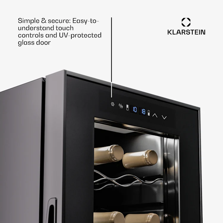 Shiraz 18 Duo wine refrigerator 2 zones 53 L/18 bottles 5-18 °C Touch 18 bottles | 2 cooling zones | Black